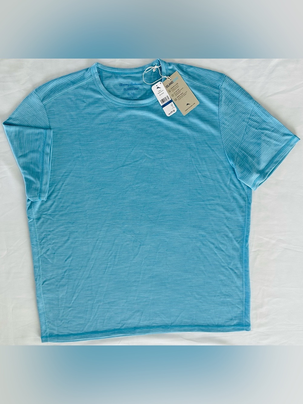 Tommy Bahama Men’s PARADISE ISLES TEE Crew Neck T-Shirt XL Spa Blue Teal NWT